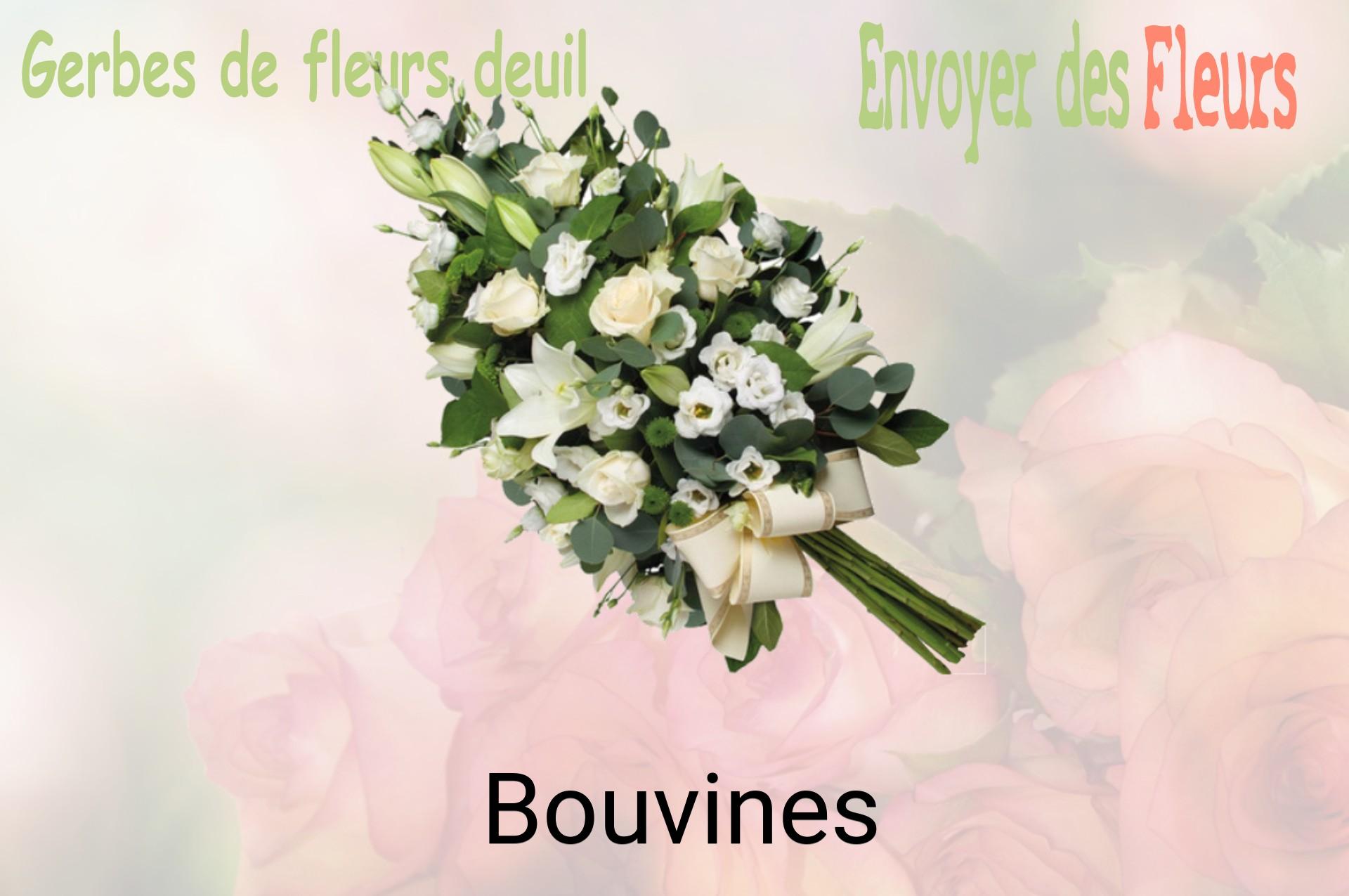 Gerbe de fleurs de deuil livrée à Bouvines